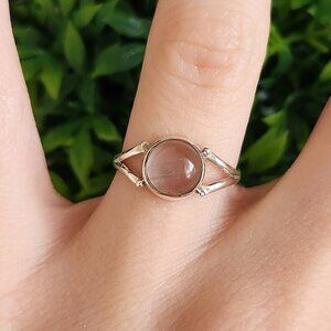 925 Sterling Silver Rose Quartz Ring